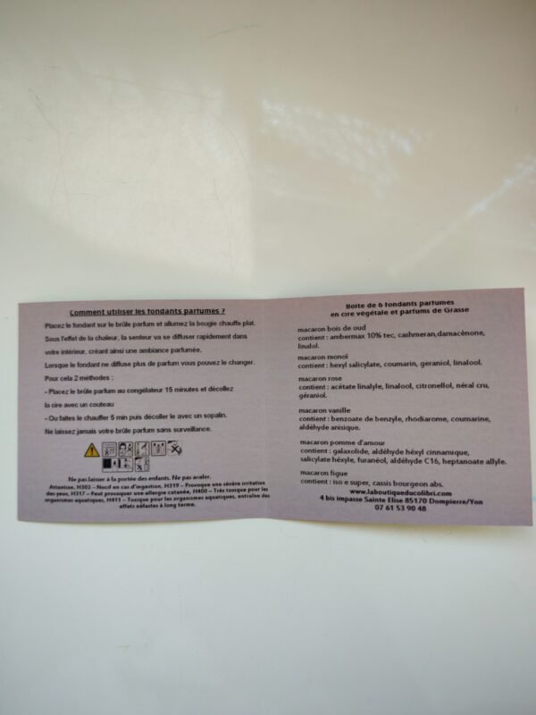 BOITE DE 6 FONDANTS MACARONS